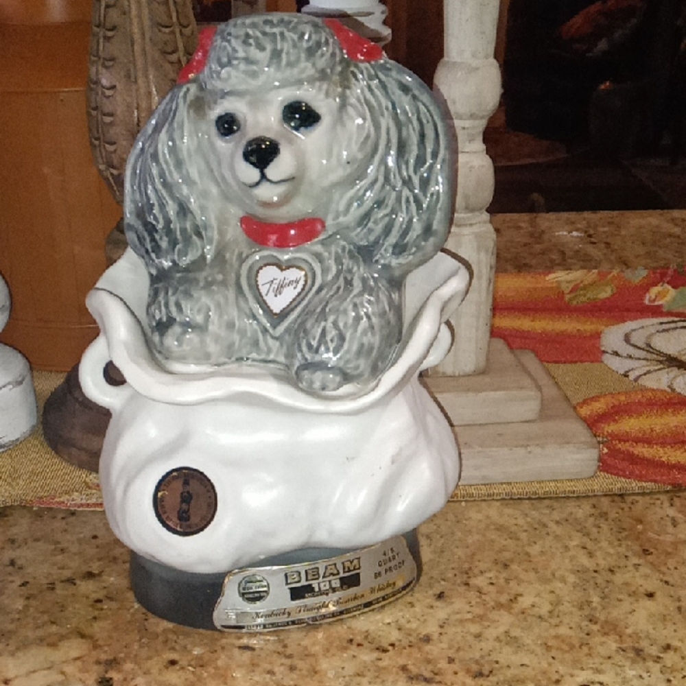 Vintage Poodle Ceramic Figurine by Beam